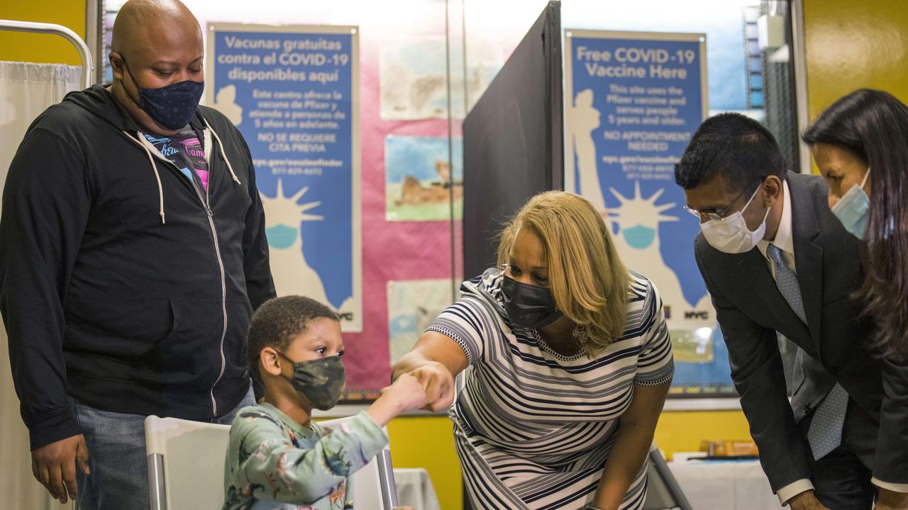 Children aged between five and 11 have already started getting vaccinated in the US. Picture: AFP