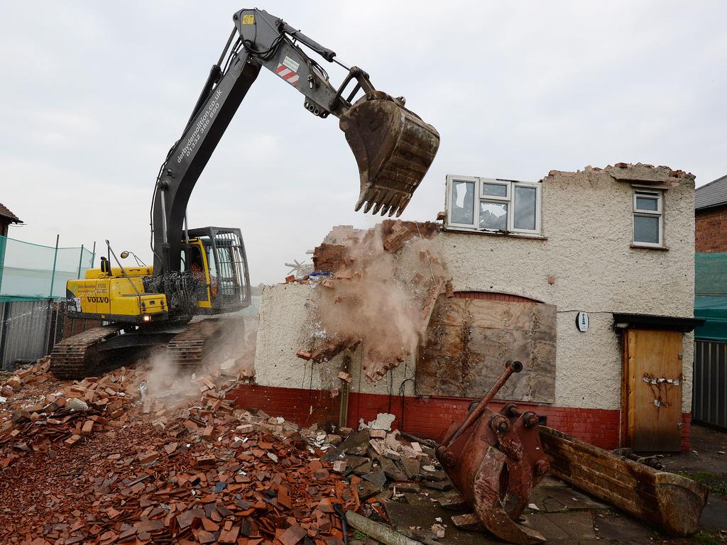 Builders later demolished the property. Picture: Joe Giddens/PA Images via Getty Images