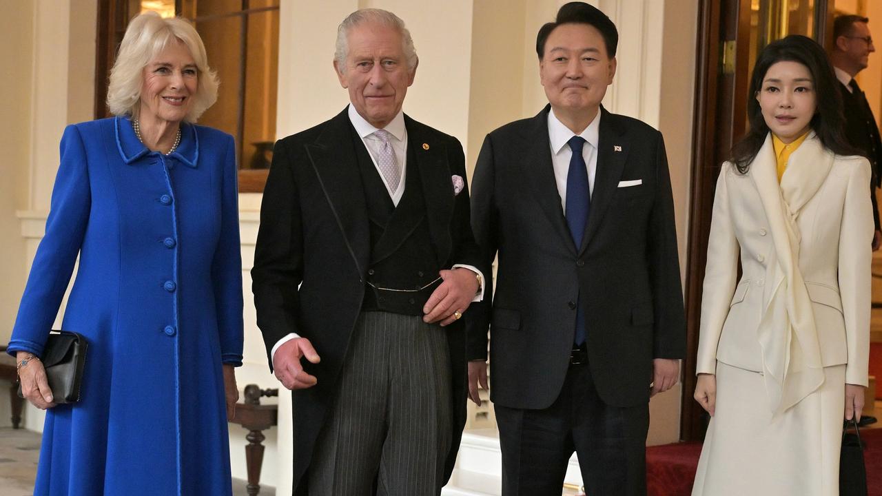 King Charles and Queen Camilla with South Korea's President Yoon Suk Yeol and first lady Kim Keon Hee at Buckingham Palace. Picture: Getty Images