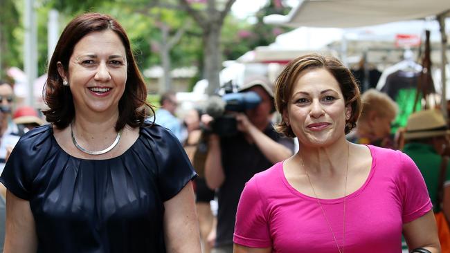 Annastacia Palaszczuk during a visit to South Bank. Picture: Tara Croser