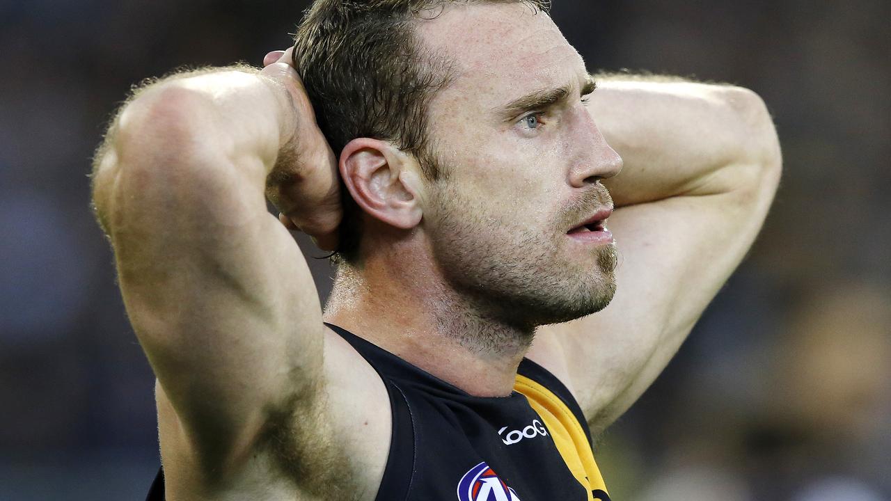 Former Richmond player Shane Tuck suffered repeated head knocks during his AFL career.