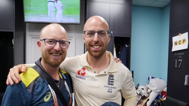 Andre Mauger, the one-man-band who filmed the groundbreaking documentary The Test about the Australian cricket team, with English spinner Jack Leech