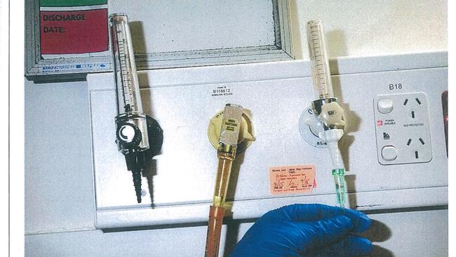 The Queen Elizabeth Hospital room of Stephen Herczeg. SOURCE: SA Police via the Coroner’s Court