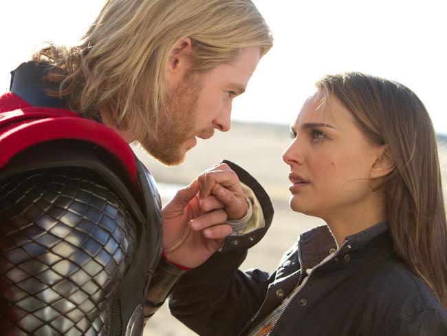 Chris Hemsworth and Natalie Portman in Thor. Picture: Paramount Pictures-Marvel Studios, Zade Rosenthal