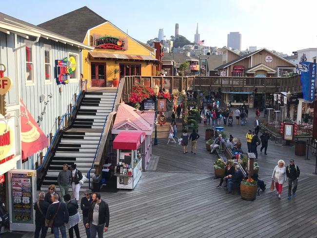 Tow truck driver Everitt Aaron Jameson, 26, was allegedly planning to target the city's busy Pier 39 tourist spot, according to an affidavit submitted by FBI Special Agent Christopher McKinney. Picture: AFP/Daniel Slim