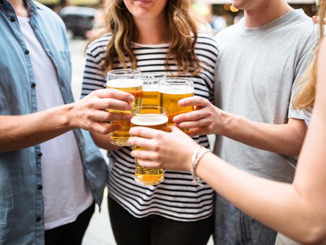 ESCAPE: UK Drink, Mikaella Clements -  group of friends toasting with drinks for the oktoberfest . Picture: iStock