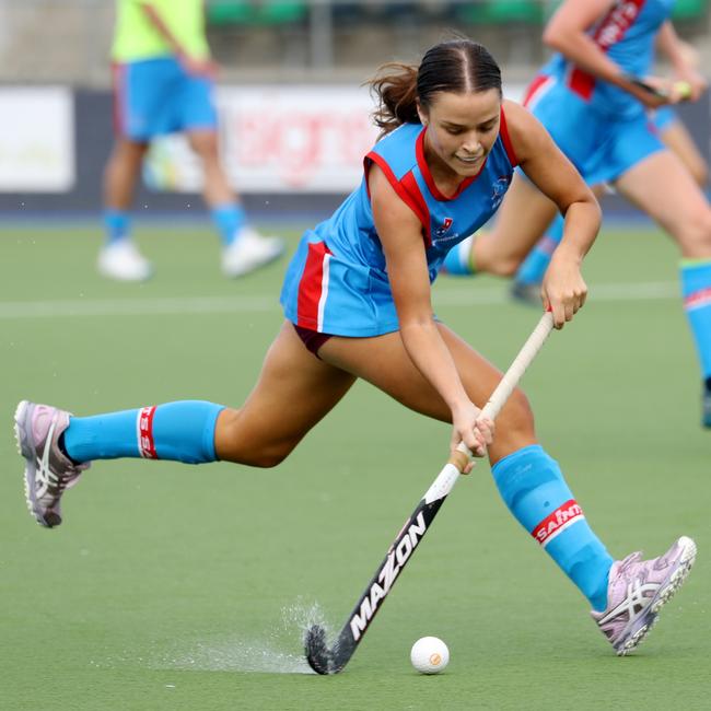 Cairns Hockey Association A-grade women’s match between Saints and Souths. Saints' Liv McArthur. PICTURE: STEWART McLEAN