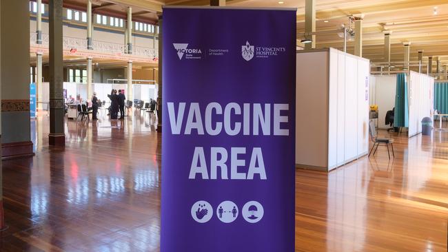 Under-40s in Victoria are told in state-run vaccine centres that they cannot book an appointment because it is too early. Picture: AAP