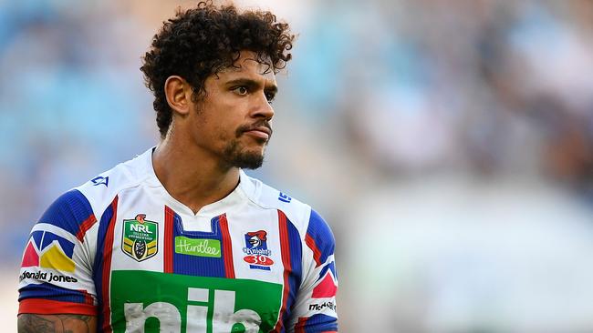 Dane Gagai of the Knights looks on during another loss.