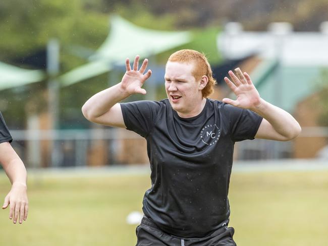 Jack Veivers at the Michael Crocker Academy at Purtell Park, Bardon, Thursday, July 9, 2020 - Picture: Richard Walker