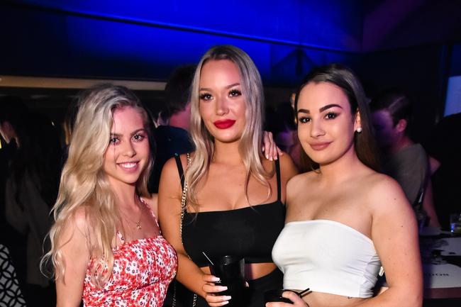 Taylah Lein, Zali Malone and Jaz Nicholls at Love Nightlife, Broadbeach, Saturday night