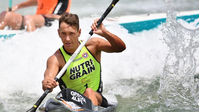 Ironman Ali Day winning round two at Bondi. Pic: HarvPix