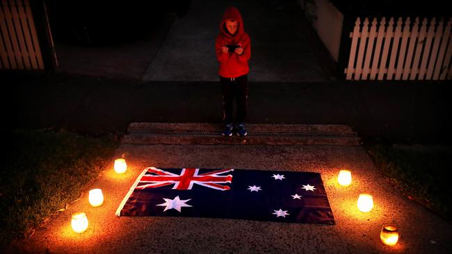 Light Up The Dawn services in people’s front yards will still play a big part of Anzac Day this year. Picture: Phil Hillyard