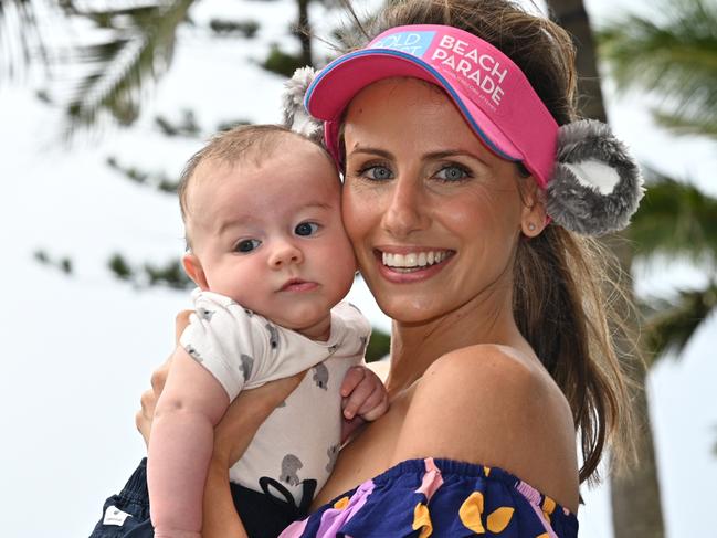 Amanda Abate is wearing a super cute Koala ear visor, as she is a wanting to encourage as many people/families to enter the Gold Coast Beach Parade, which is a world record attempt with all proceeds going to save our Koalas.  Amanda wants to ensure that there are koalas in the wild and thriving when her son Bobby grows up. She is very passionate about support and preserving Australia’s Koalas. Picture Supplied