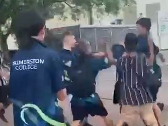 Four youths attack a 14-year-old Palmerston College student near Palmerston Bus Terminal, March 25, 2024. Picture: Supplied