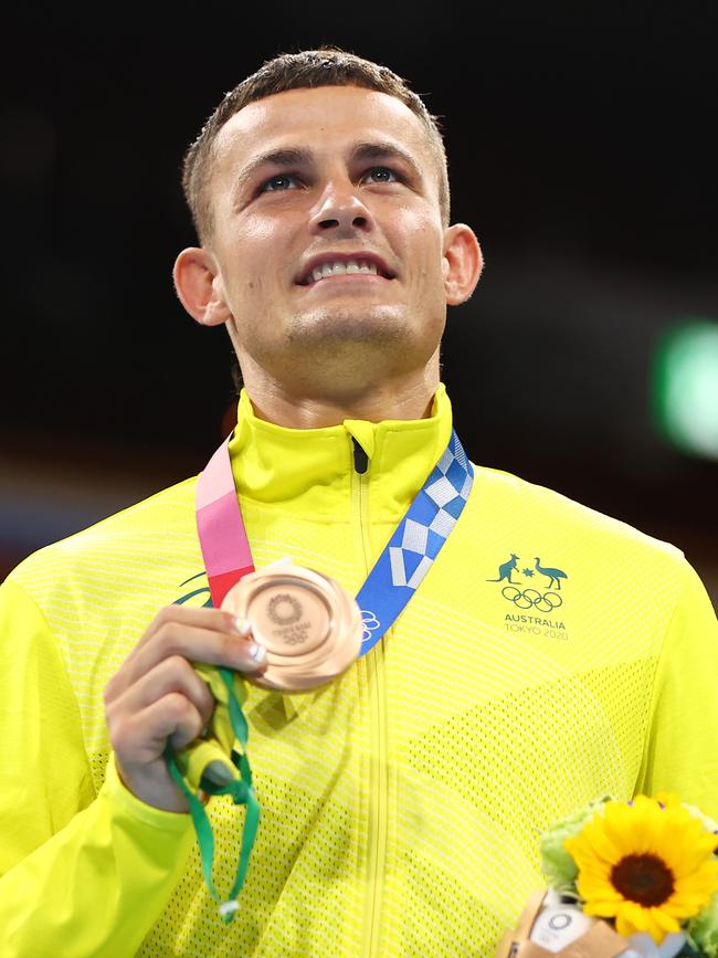 Garside won bronze at the Tokyo Olympics. (Photo by Buda Mendes/Getty Images)