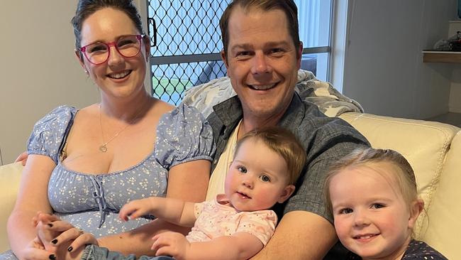 Jamie Springer with her husband Matt and two children, Frankie and Remi.