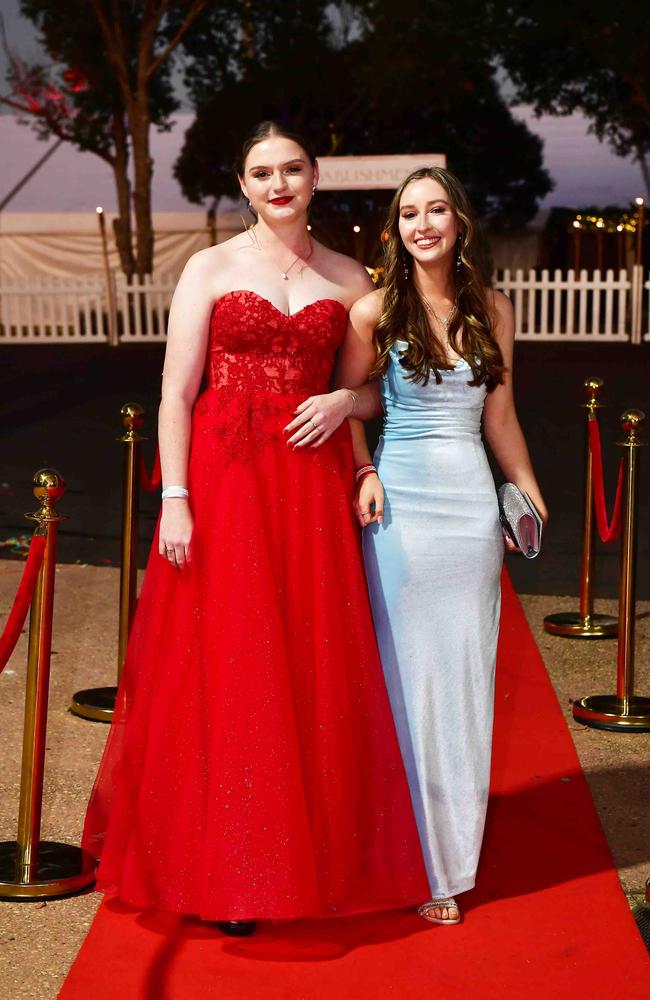 Belle Garland and Chloe Perrow at year 12 formal, Unity College. Picture: Patrick Woods.