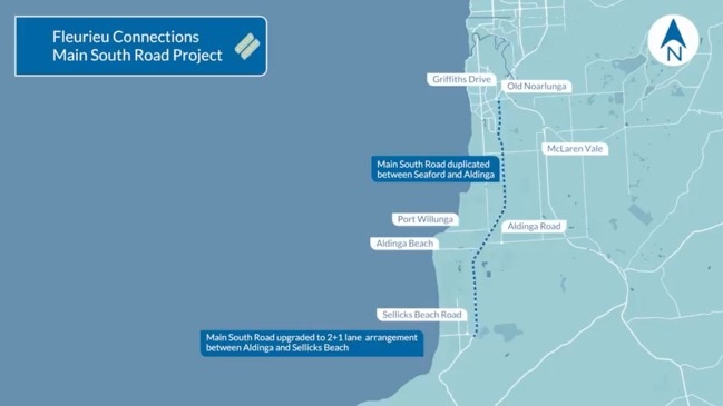 Flyover of the Victor Harbor Rd / Main South Rd duplication