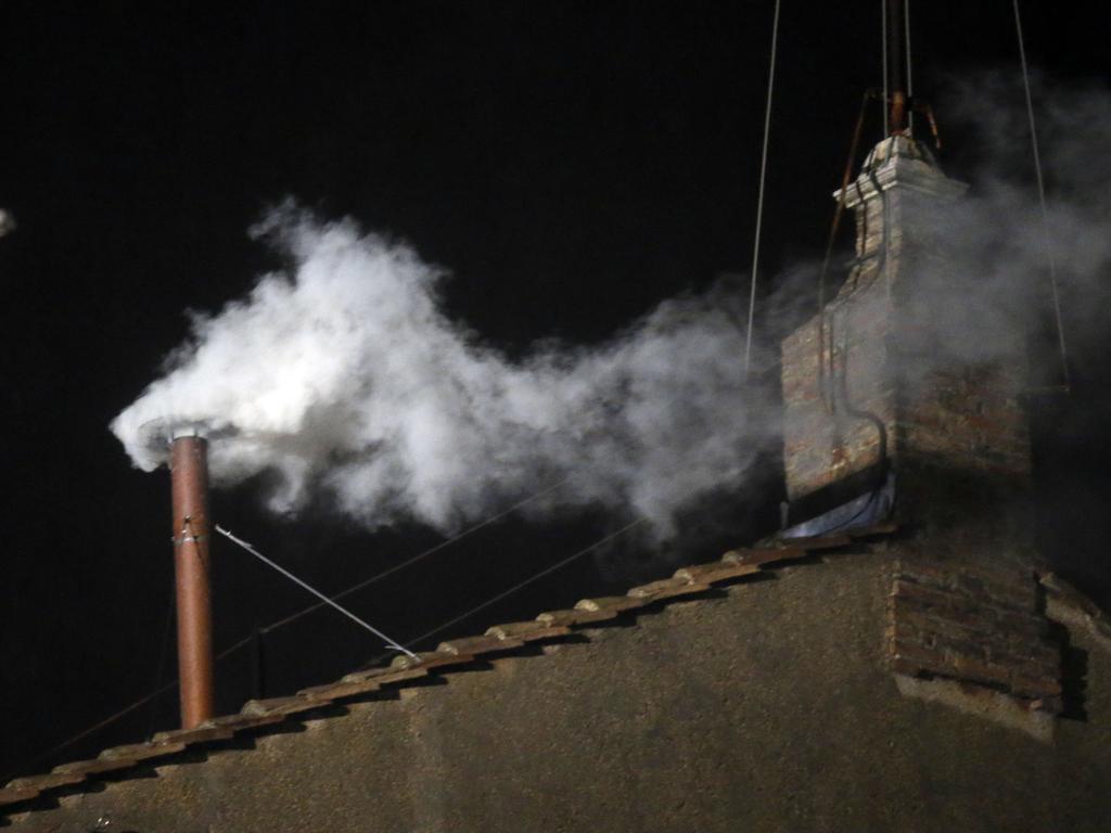 White smoke signals a new pope has been chosen. Picture: AP