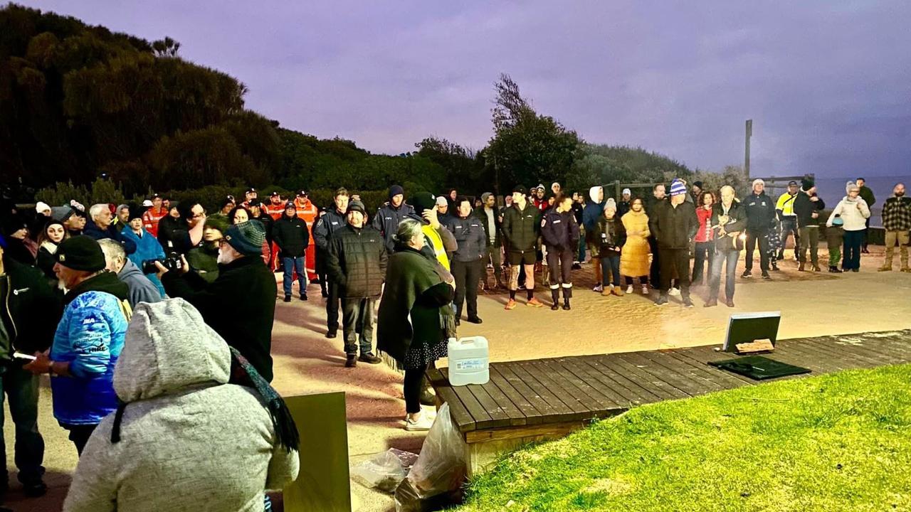 The vigil was held at dawn. Picture: Facebook/Advance Frankston