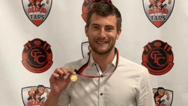 Jack Muirhead after winning the 2019 Mail Medal. Picture: Central Augusta Football Club