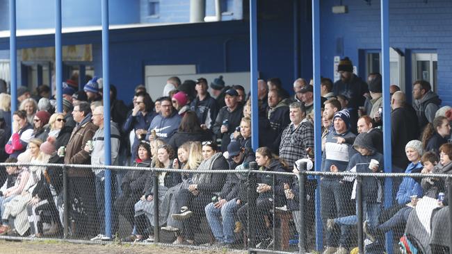 A big crowd turned out to watch Drew Petrie’s cameo for Pearcedale. Picture: Valeriu Campan.