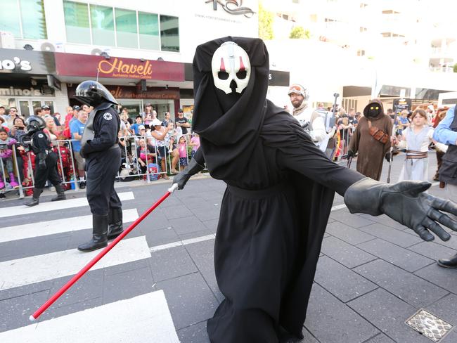 Pictured during the Superhero parade at Broadbeach as part of Supanova . Pic Mike Batterham