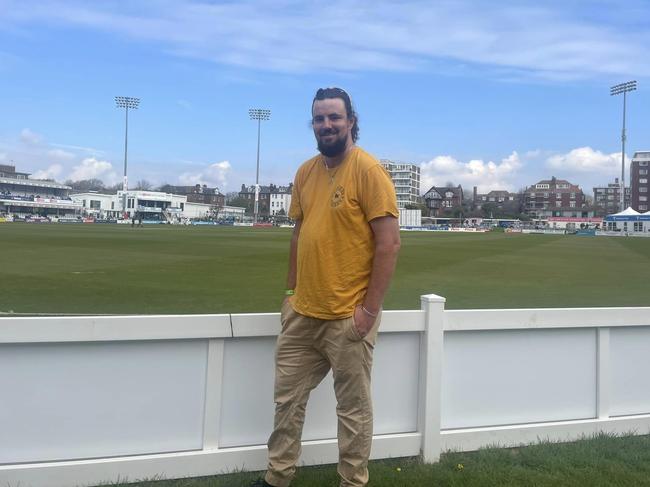 Mackay truck driver Sam Byrnes is gearing up for his third trip to the UK after being selected to play cricket for England's Crowhurst Park Cricket Club. Picture: Facebook.