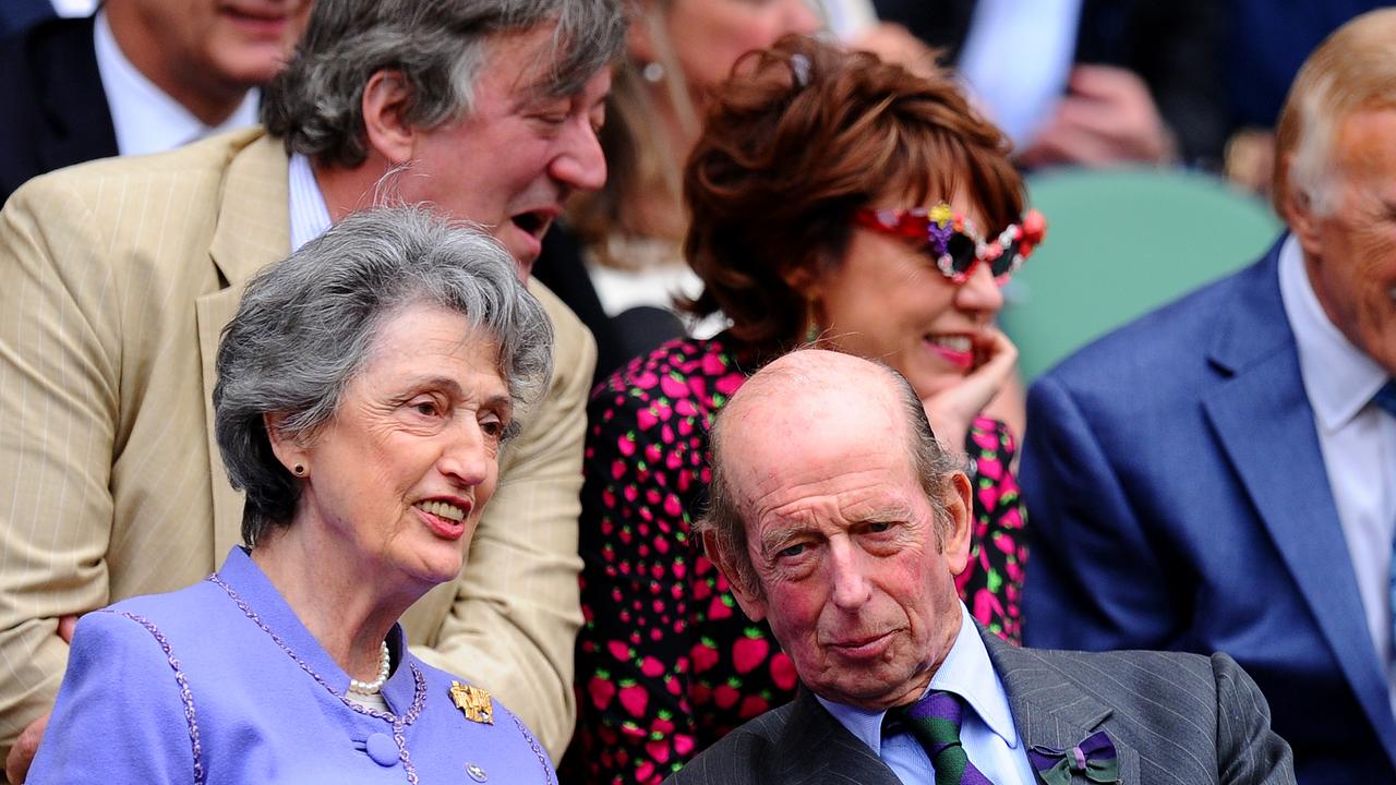 Lady Susan Hussey is seen with the Duke of Kent at Wimbledon in 2013. She has resigned over the scandal (Photo by Mike Hewitt/Getty Images)