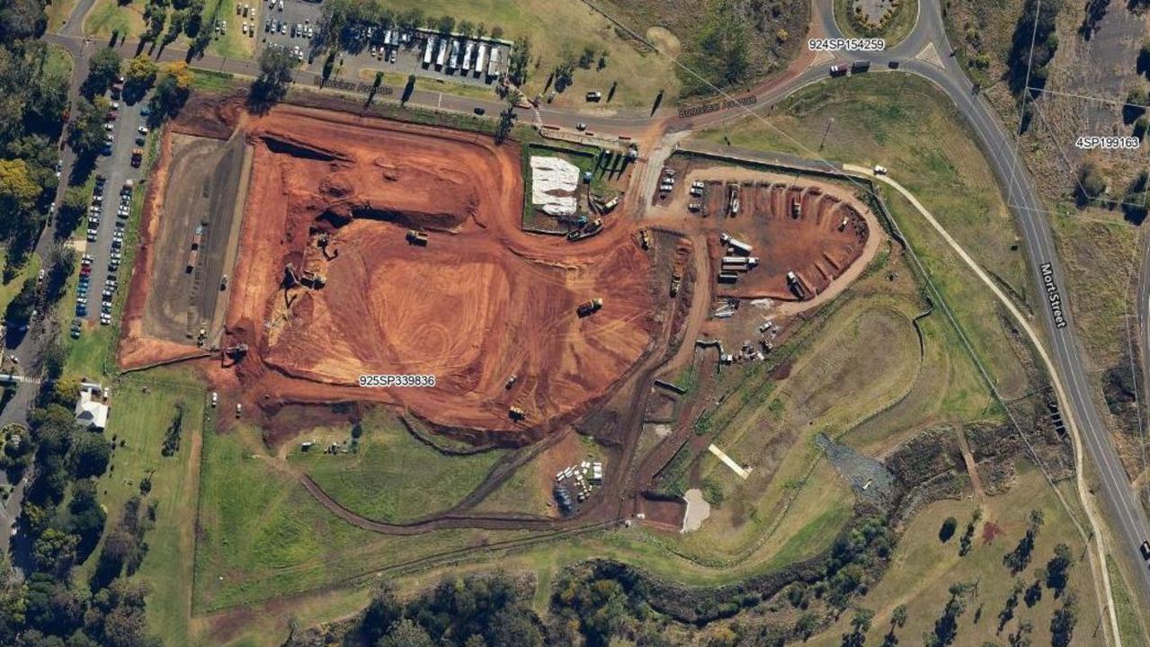 An aerial of the new Toowoomba Hospital site.