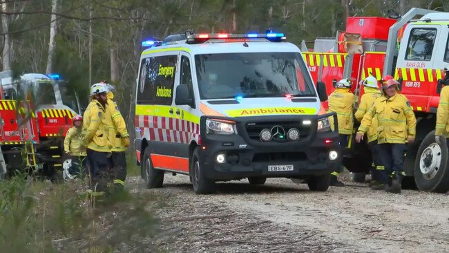 Emergency services rushed to a crash at Upper Corindi involving three teens. Picture: Frank Redward