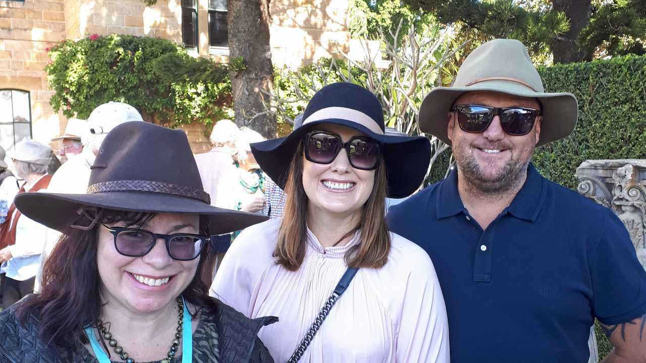 Enjoying the atmosphere at Opera at Jimbour are (from left) Erica Fryberg, Megan Kair, and Andrew Kair. Picture: Contributed