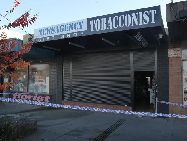 A tobacconist at Spring Square, Hallam, was targeted. Picture: David Crosling