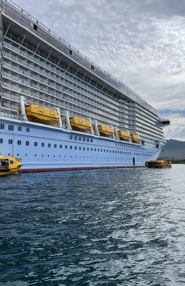 Quantum of the Seas is 1.5 times taller than Skypoit Tower on the Gold Coast. Picture: Jeni Faulkner