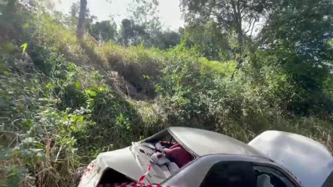 Car rolls down embankment at Tuchekoi