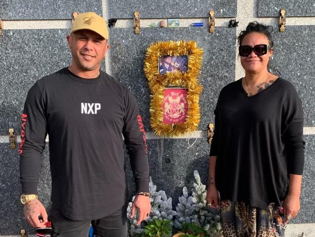 Gregor with Joan at Chace’s shrine.