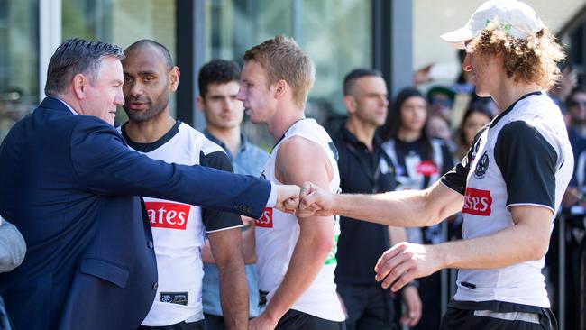 Eddie McGuire at Collingwood training during the week. Picture: Mark Stewart