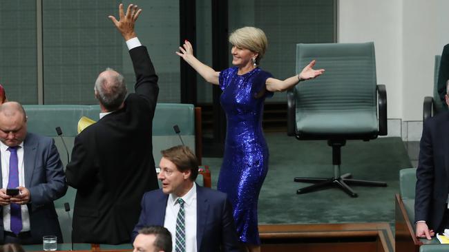 Julie Bishop reacts in the House of Representatives last night.Picture: Gary Ramage