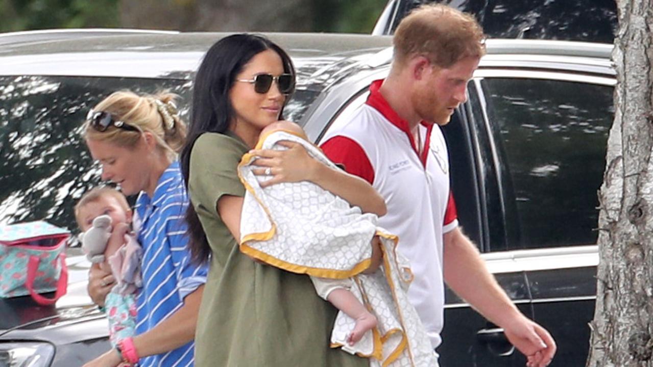 Meghan, Harry and Archie at a charity polo day in July. Picture: Chris Jackson/Getty Images