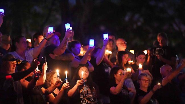 A vigil has been held on Torquay Beach for slain Hervey Bay Uber driver Scott Cabrie. Picture: Patrick Woods.