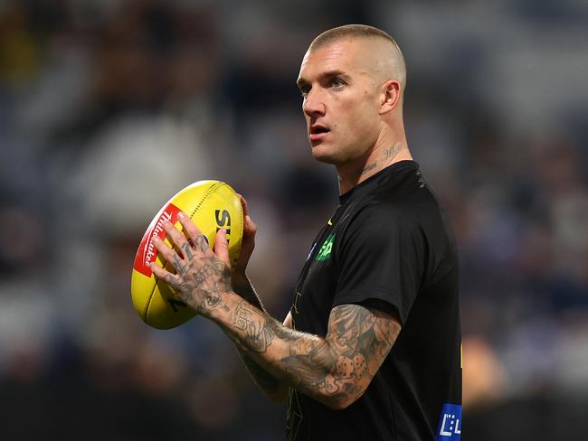 Dustin Martin will return to face Hawthorn in his 300th game next week. Picture: Graham Denholm/Getty Images