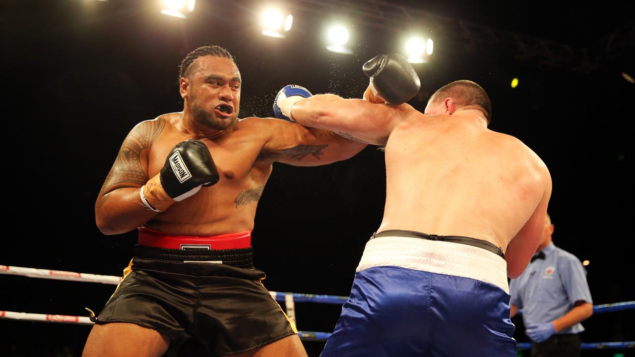 Paul Gallen v Junior Paulo, The Ladbrokes Star of the Ring Charity fight night bat the Horden Pavillion, picture Craig Greenhill