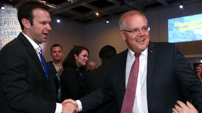 Scott Morrison and Matt Canavan reportedly had a heated row behind closed doors. Picture: AFP.