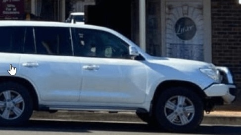 The 200 series Toyota Landcruiser with rego number CPH37B, stolen from Woree on July 30. Picture: QPS