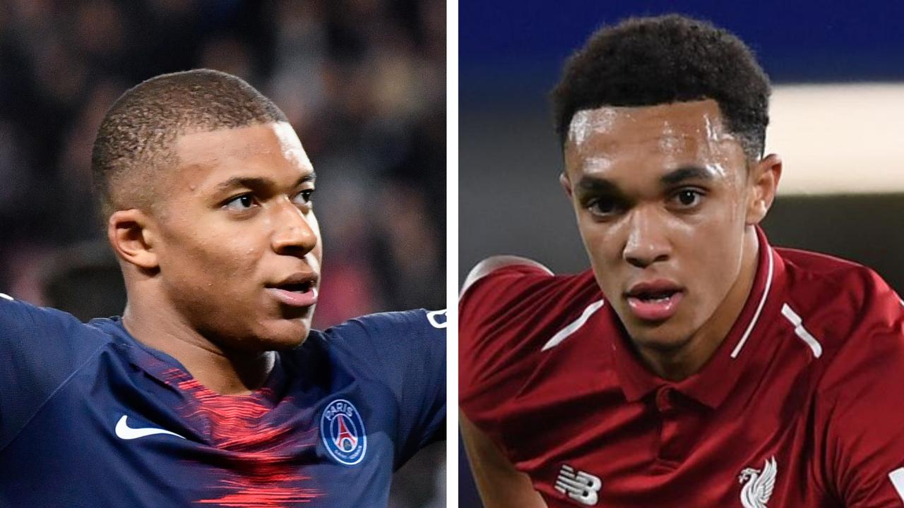 Kylian Mbappe and Trent Alexander-Arnold.