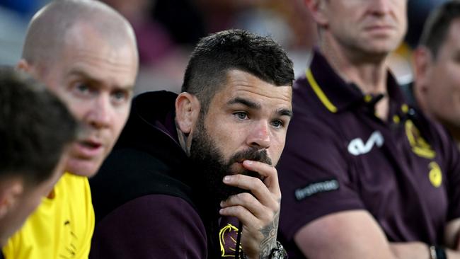 Adam Reynolds was forced to watch on in horror, after failing a HIA early in the game. Picture: Getty Images.