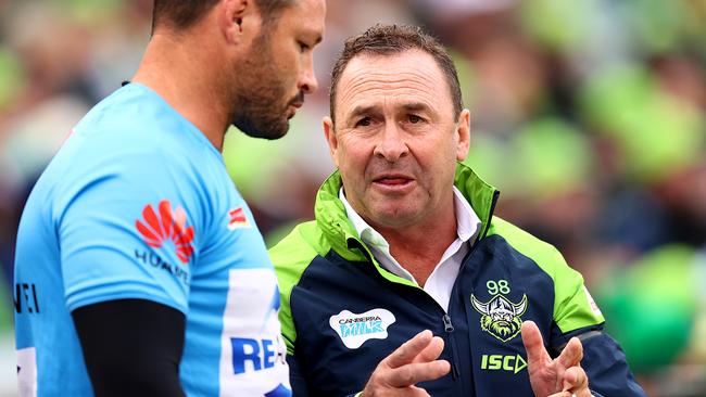 Ricky Stuart is focused on turning Canberra’s on-field form around this weekend. Picture: Mark Nolan/Getty Images