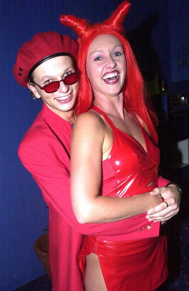 Robbie Carmellotti and Debi Sendall at Rolls nightclub, 2000.