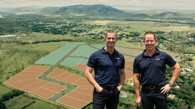 Maidment Group general manager Nick Ryle and Maidment Group Managing Director Glen Maidment at Allendale Estate, where construction was expected to begin in late March. Picture: Supplied.